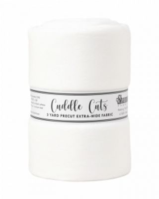 Solid Cuddle Wideback 3 Yard Cut - White