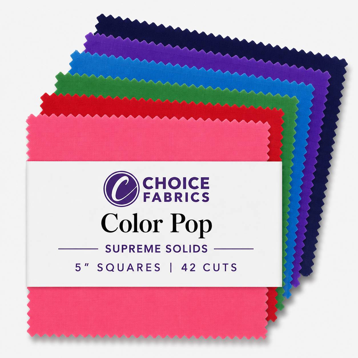 Supreme Solids - 5x5 Charm Pack - Color Pop (42 Squares)