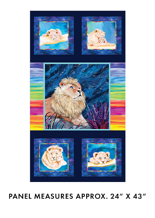 Starlight Safari - Star Lion Panel