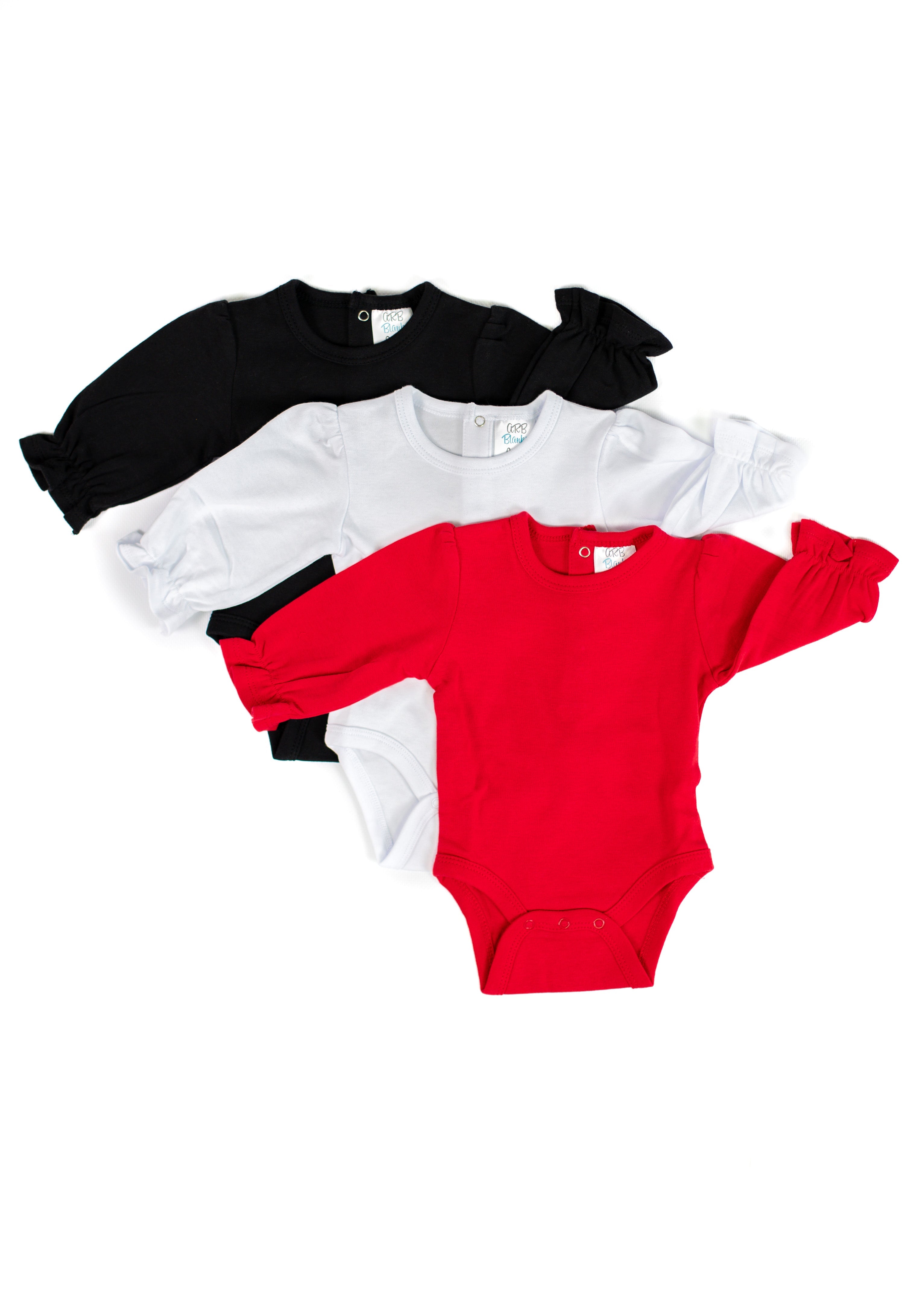 Girl's Long Sleeve Ruffle Baby Bodysuit