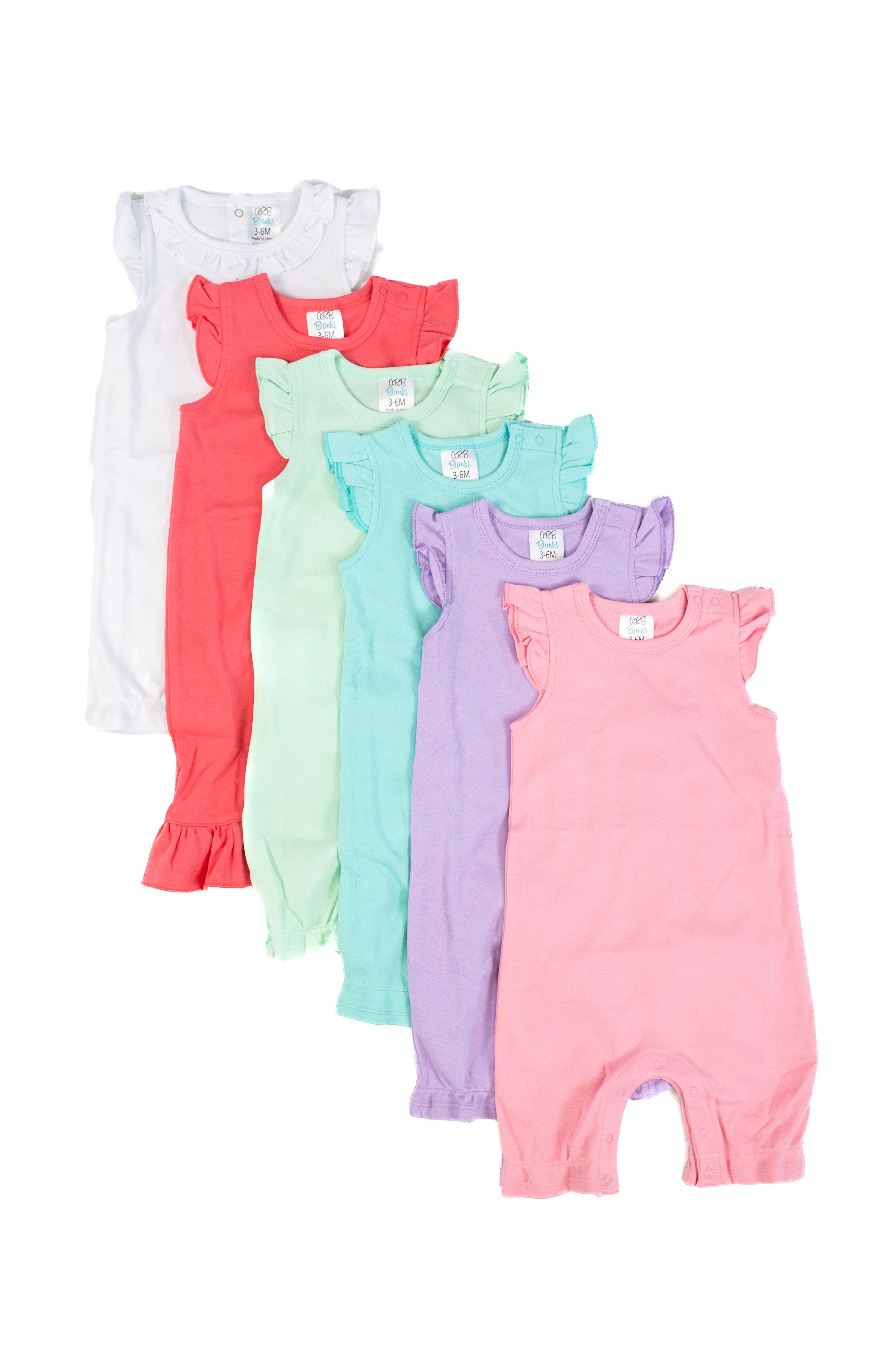 Girl's Angel Sleeve Rompers