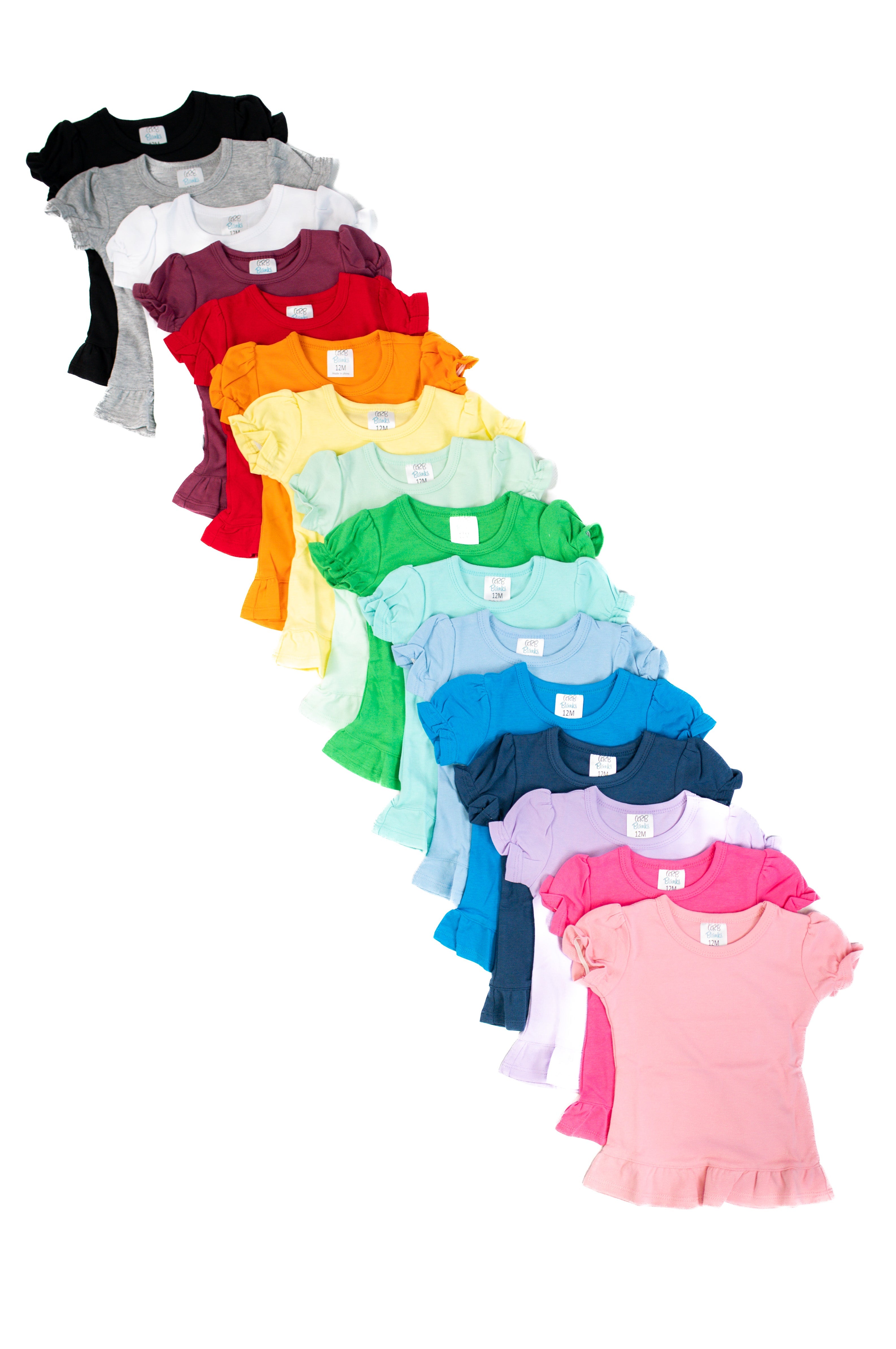 Girl's Short Sleeve Ruffle Shirt (12M-Toddler)