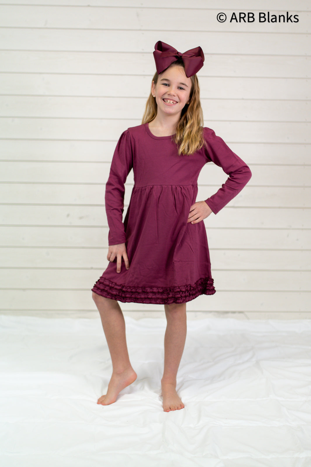 girls empire waist dress Girl's Angel Sleeve Empire Waist Dress Cotton Blank | 4 Colors | Embroidery & Boutique | Sizes 12M10