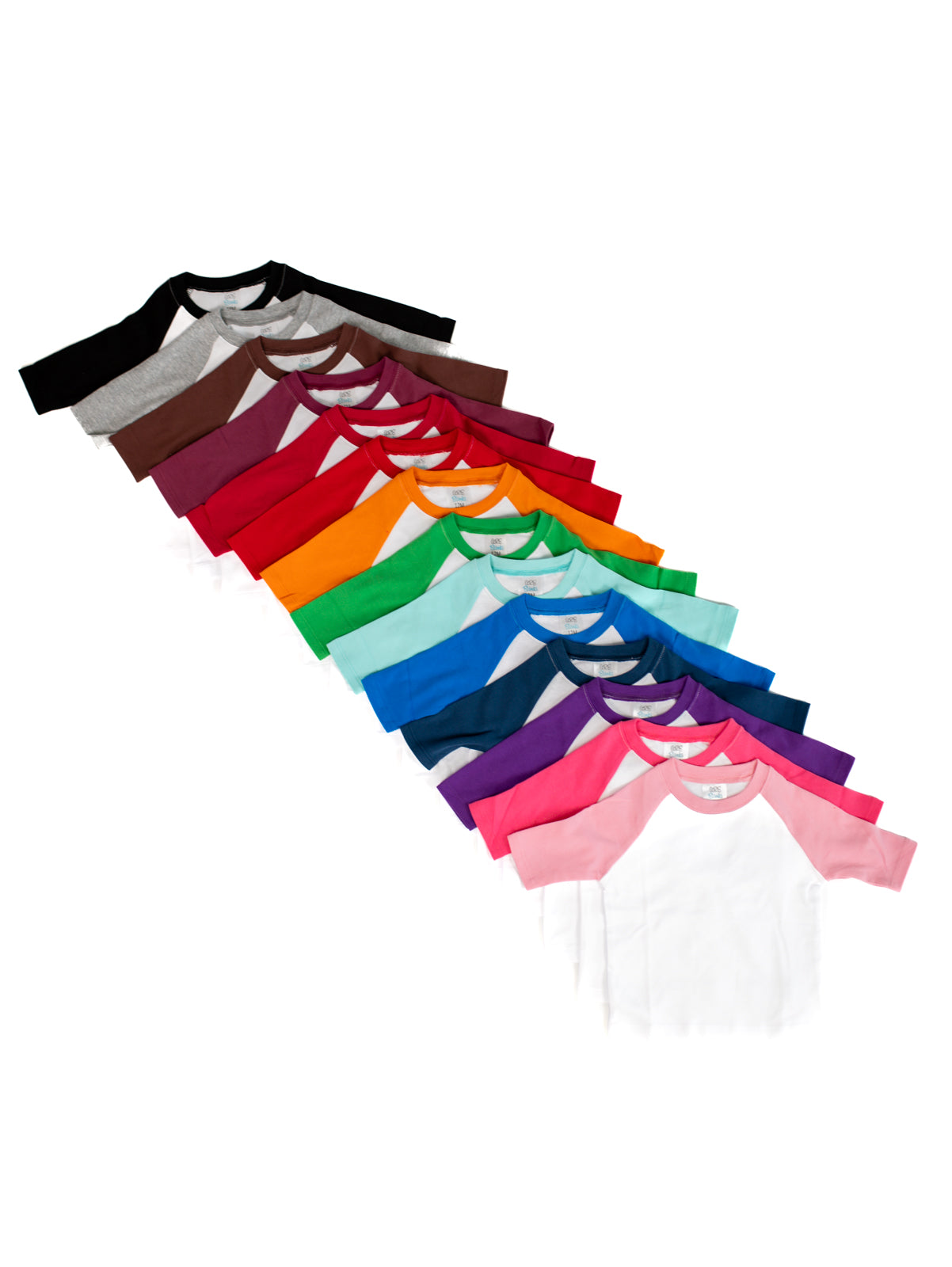 Unisex Raglan Shirt with White Body (12M-Toddler)