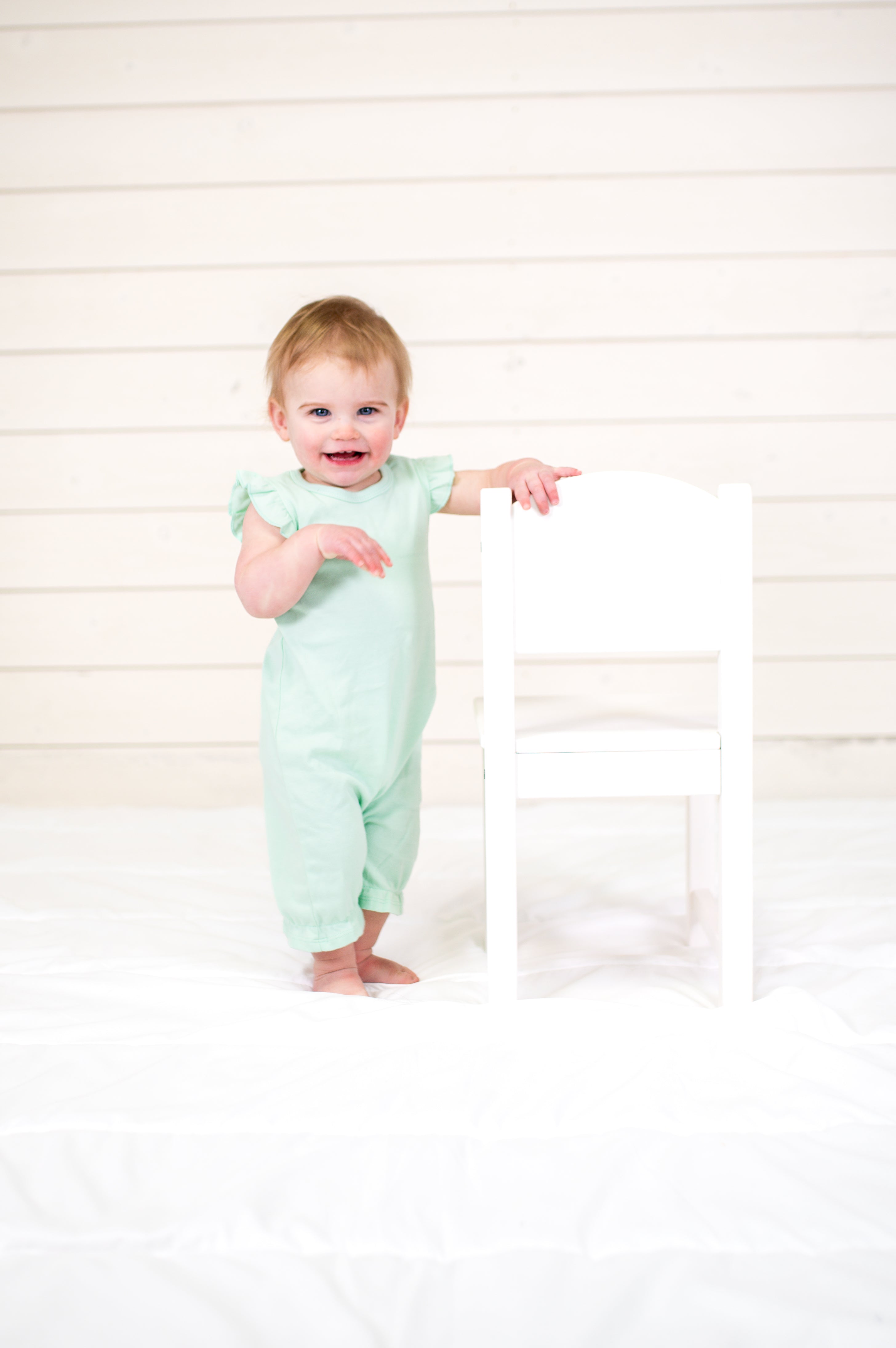 Girl's Angel Sleeve Rompers