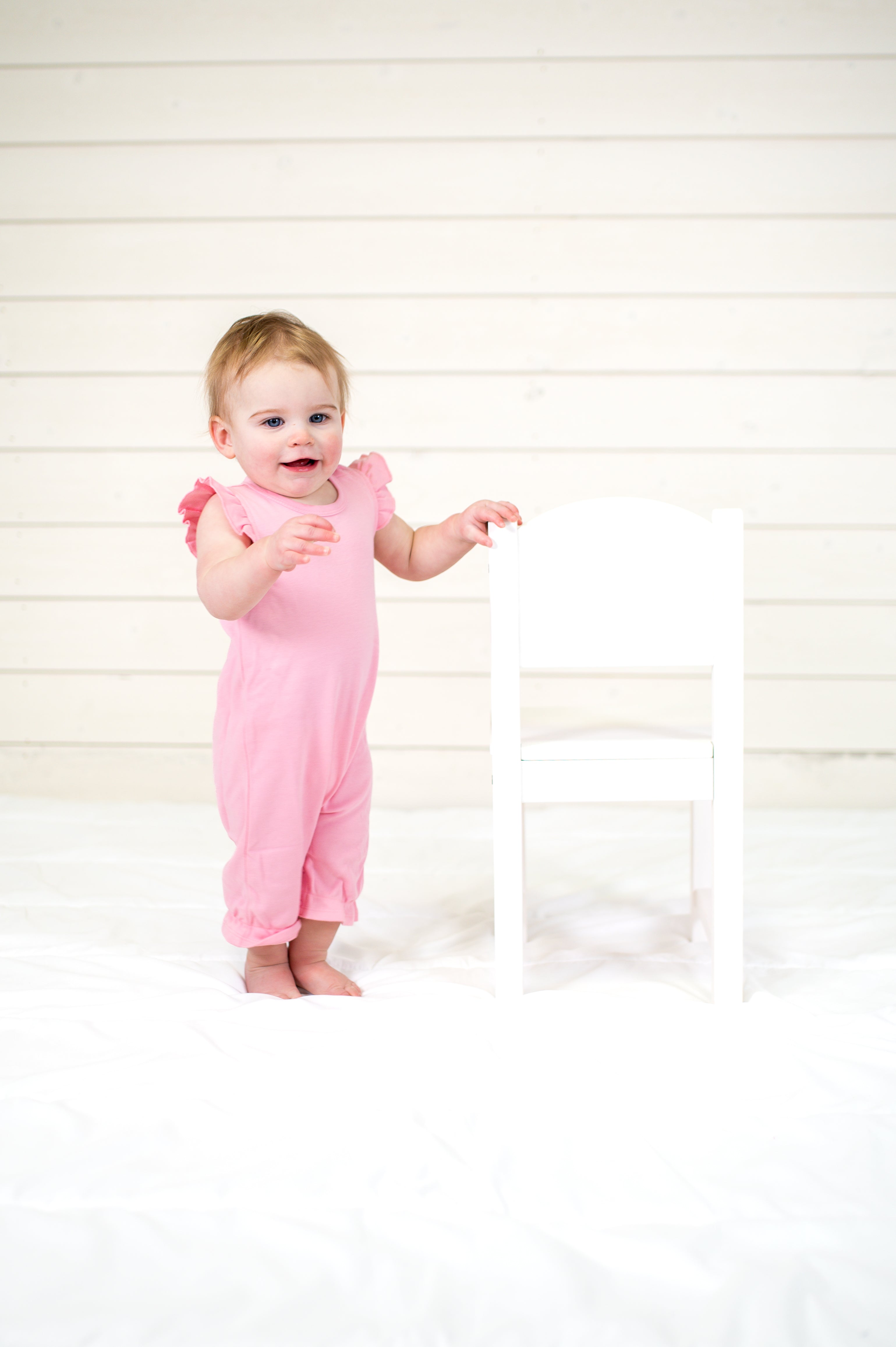 Girl's Angel Sleeve Rompers