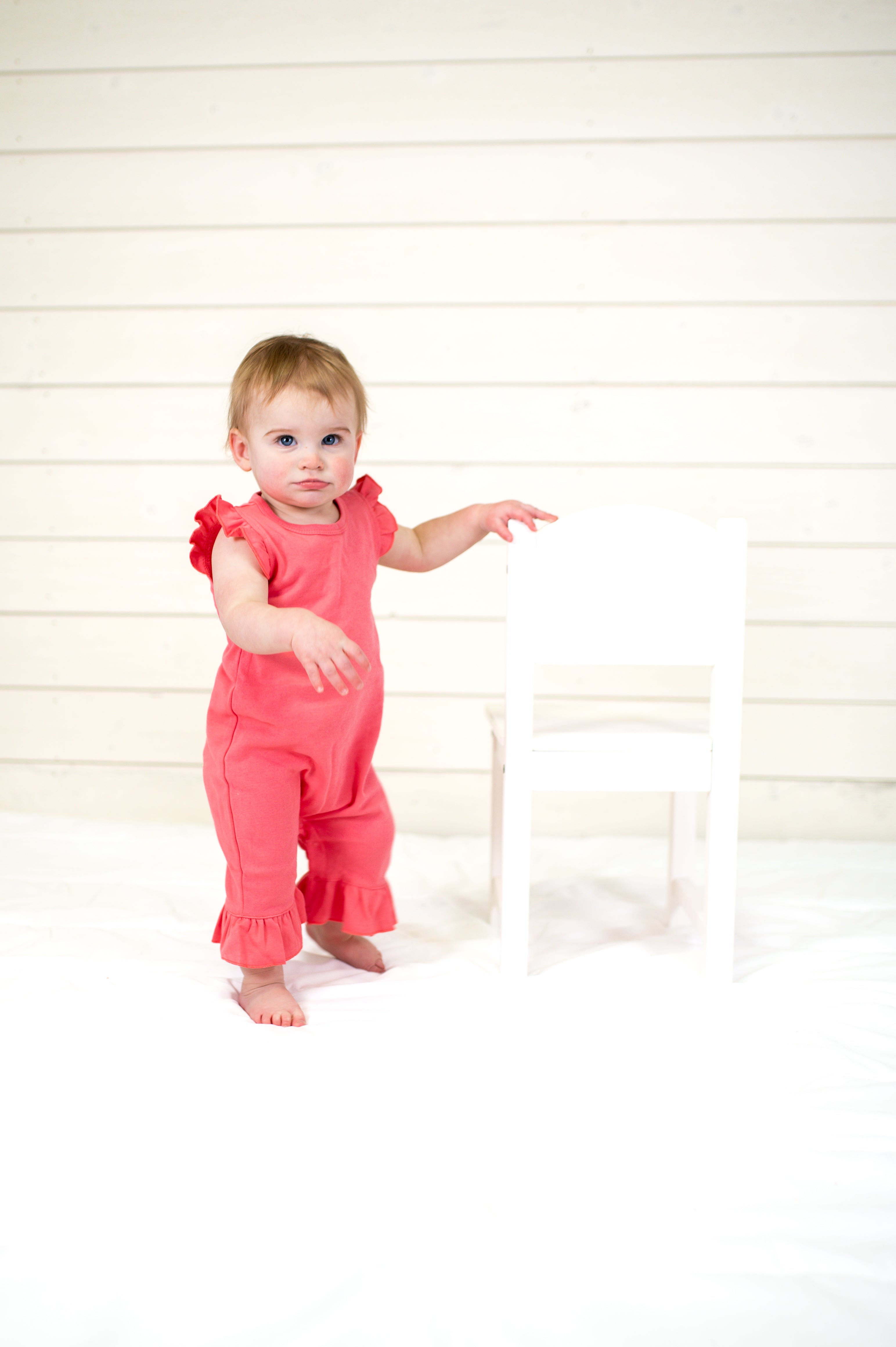 Girl's Angel Sleeve Rompers