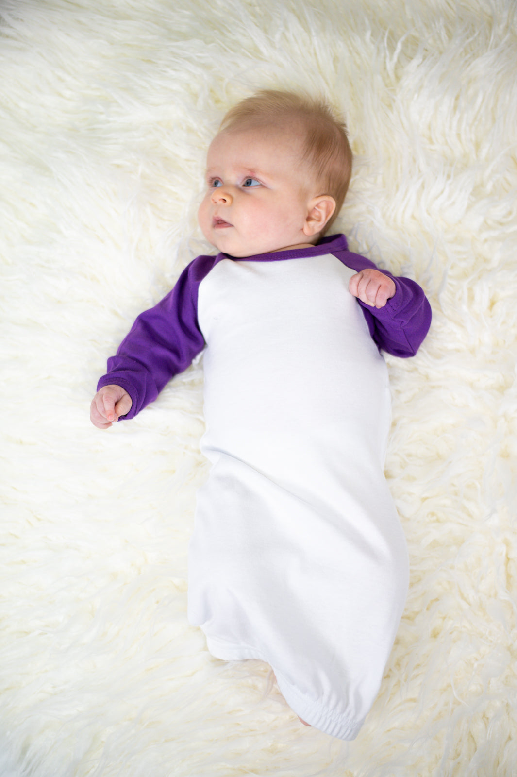 Raglan Long Sleeve Baby Gown