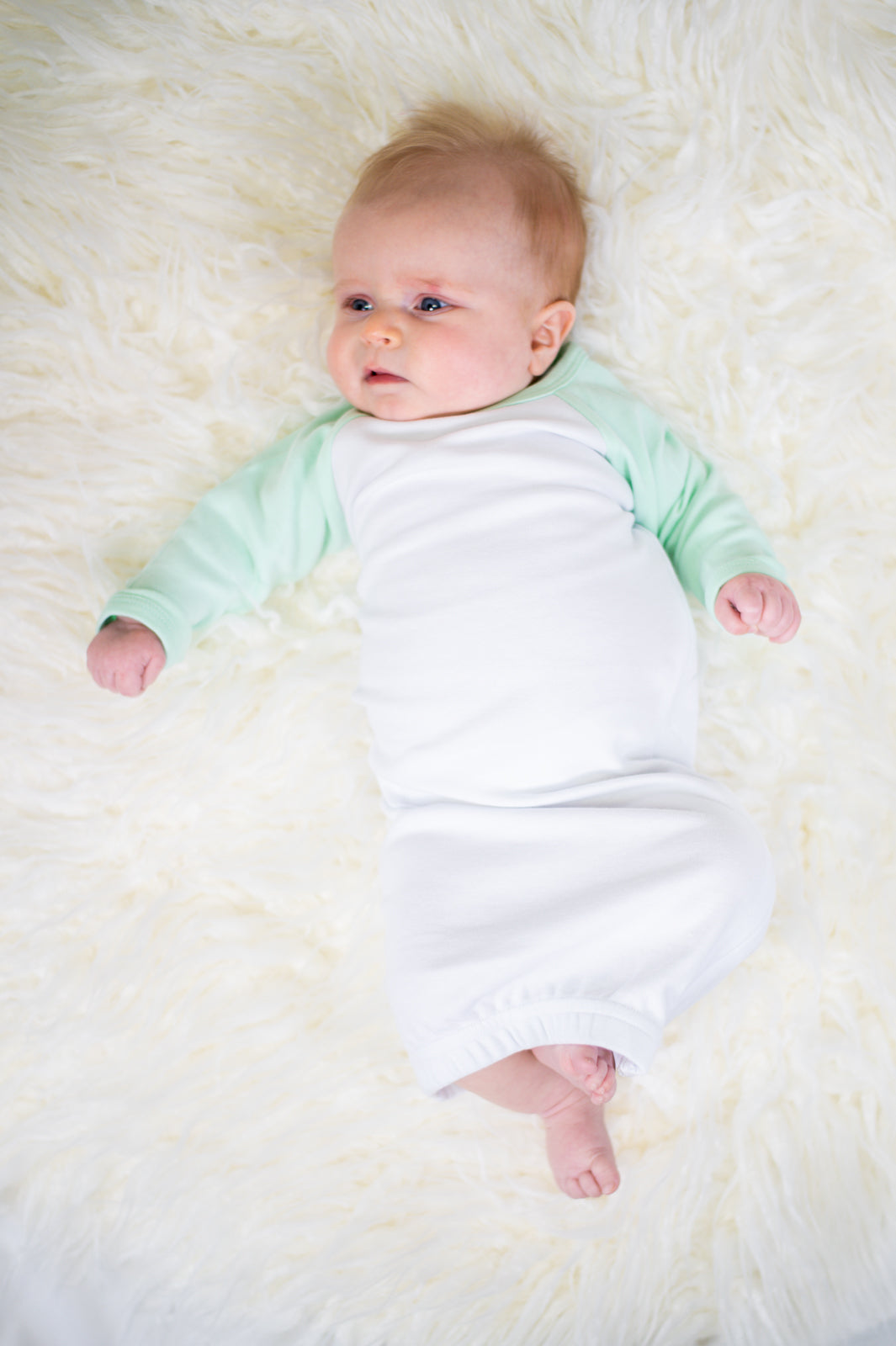 Raglan Long Sleeve Baby Gown