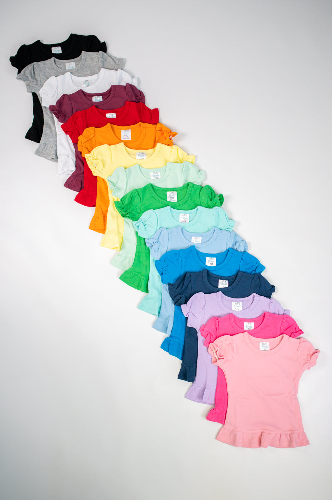 Girl's Short Sleeve Ruffle Shirt (12M-Toddler)