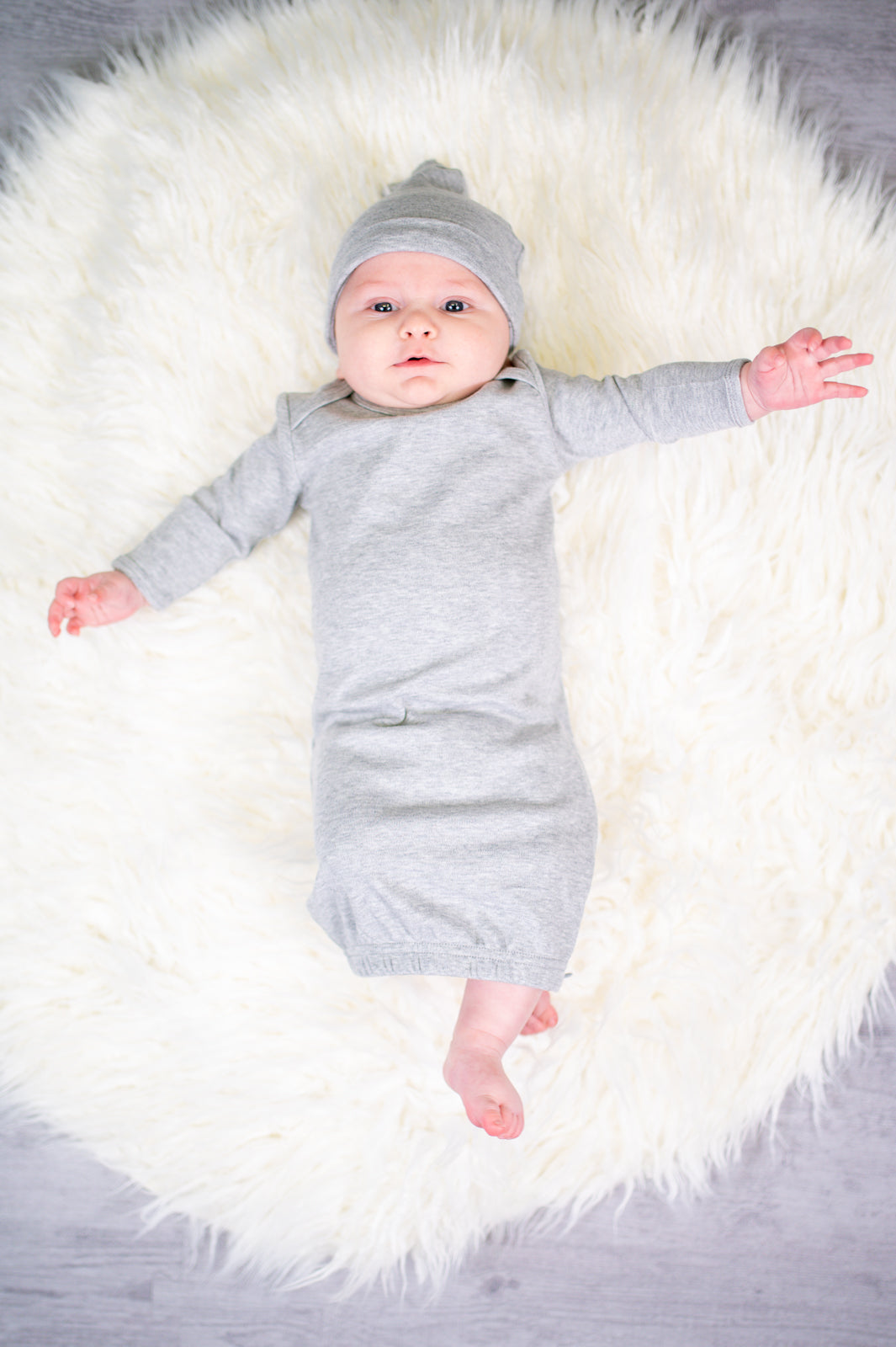 Unisex Long Sleeve Baby Gown