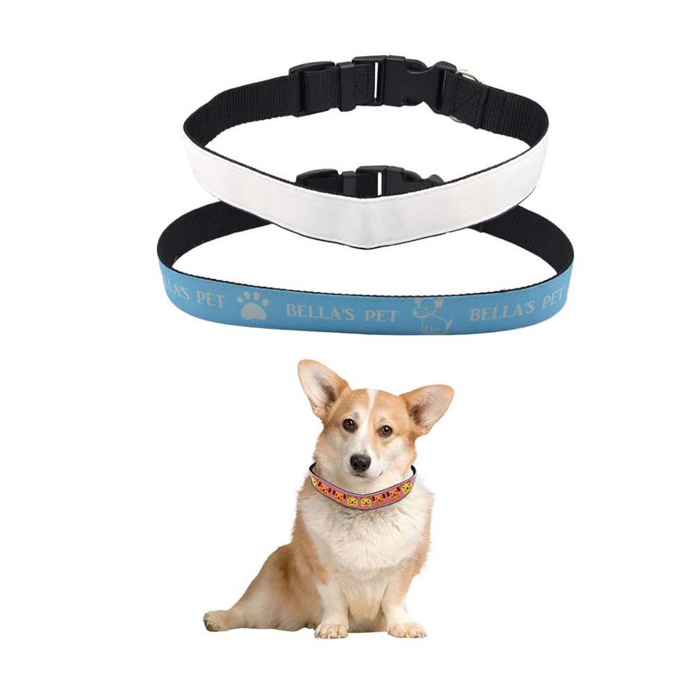 Sublimation Blanks Dog Collar Polyester Adjustable by INNOSUB USA - 3 Sizes