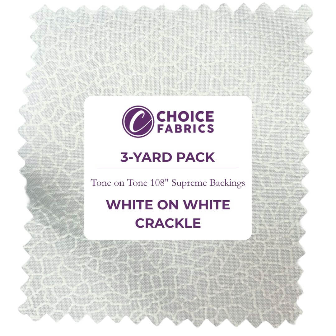 Tone on Tone 108" Supreme Backings - White on White Crackle (3-Yard Pack)