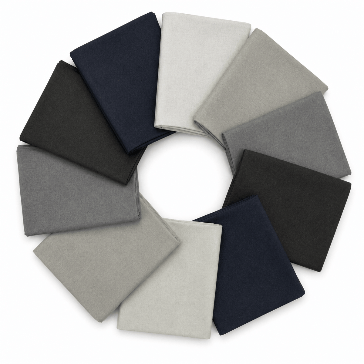 Supreme Solids - Fat Quarter Bundle - 10 pack (Thunderstorm Clouds)