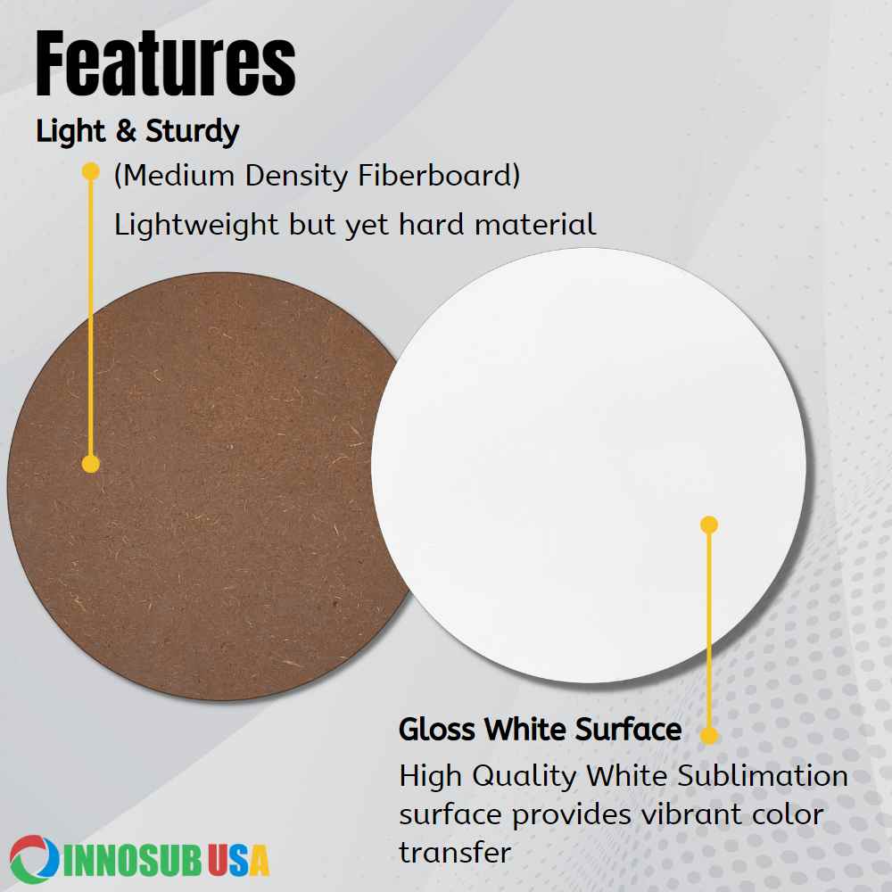 Sublimation MDF Coaster Blanks | Heat Press | Diy by INNOSUB USA