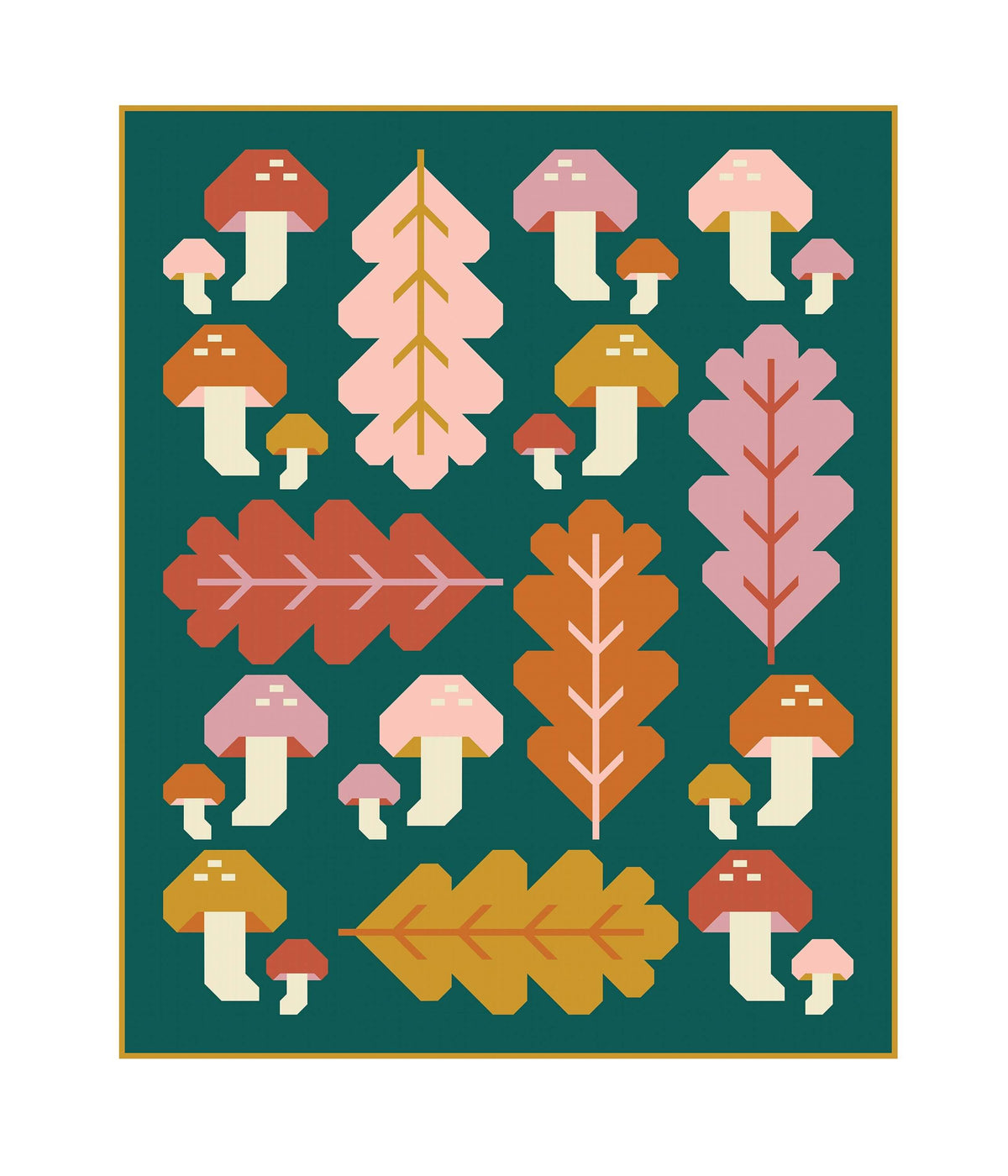 Forest Fungi Quilt Pattern