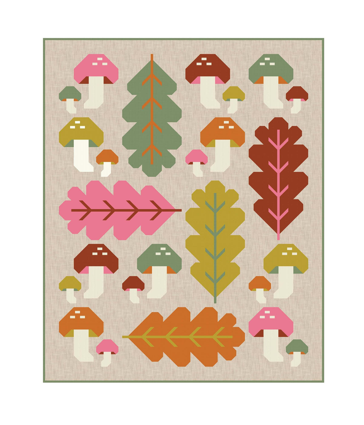 Forest Fungi Quilt Pattern