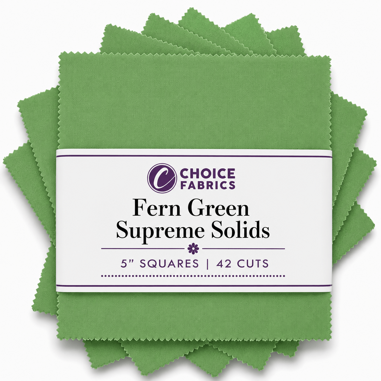 Supreme Solids - 5x5 Charm Pack - Fern Green (42 Squares)