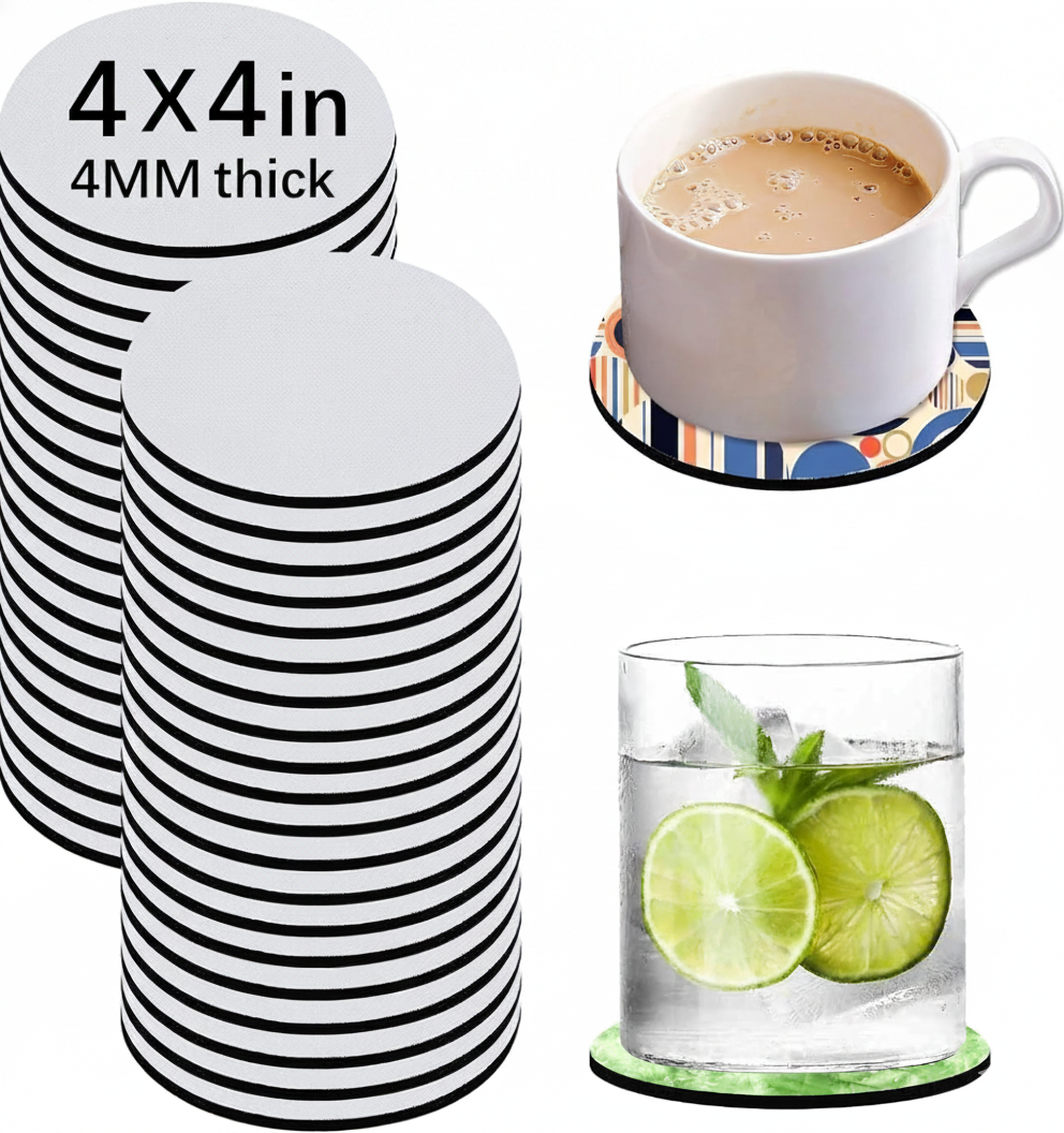 Rubber Sublimation Coaster 4"x4" (1pc)