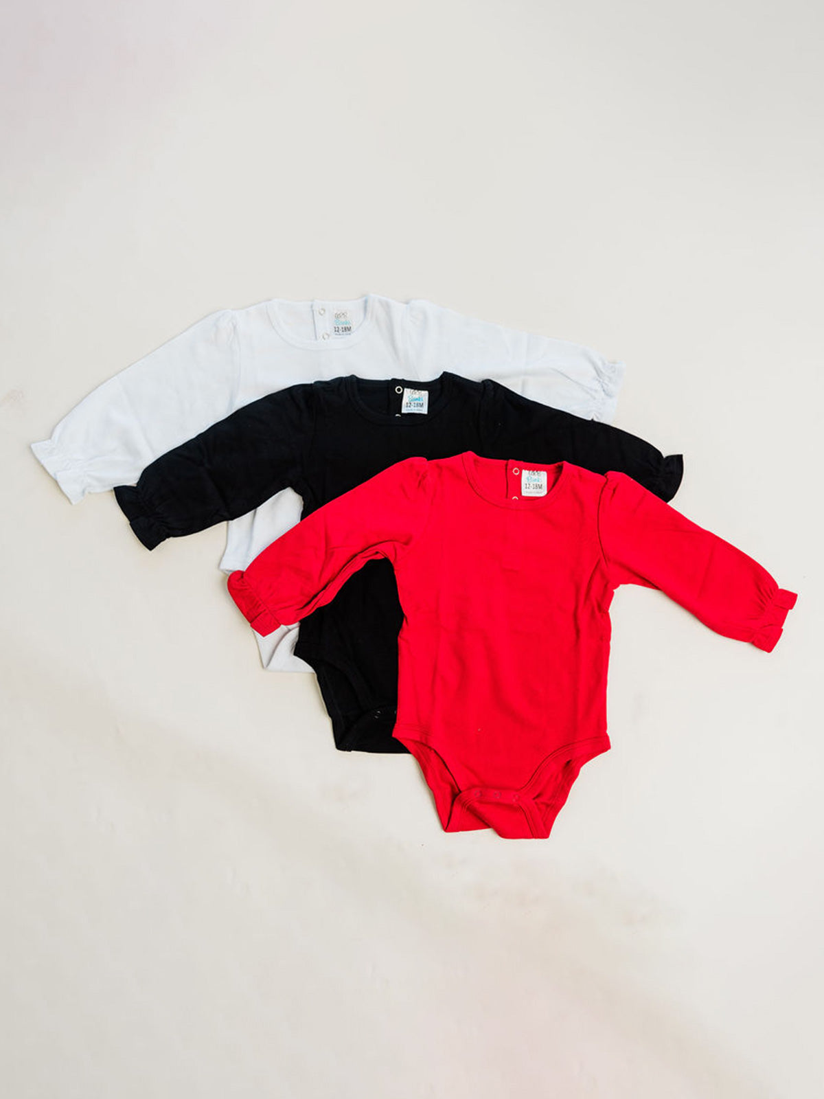 Girl's Long Sleeve Ruffle Baby Bodysuit