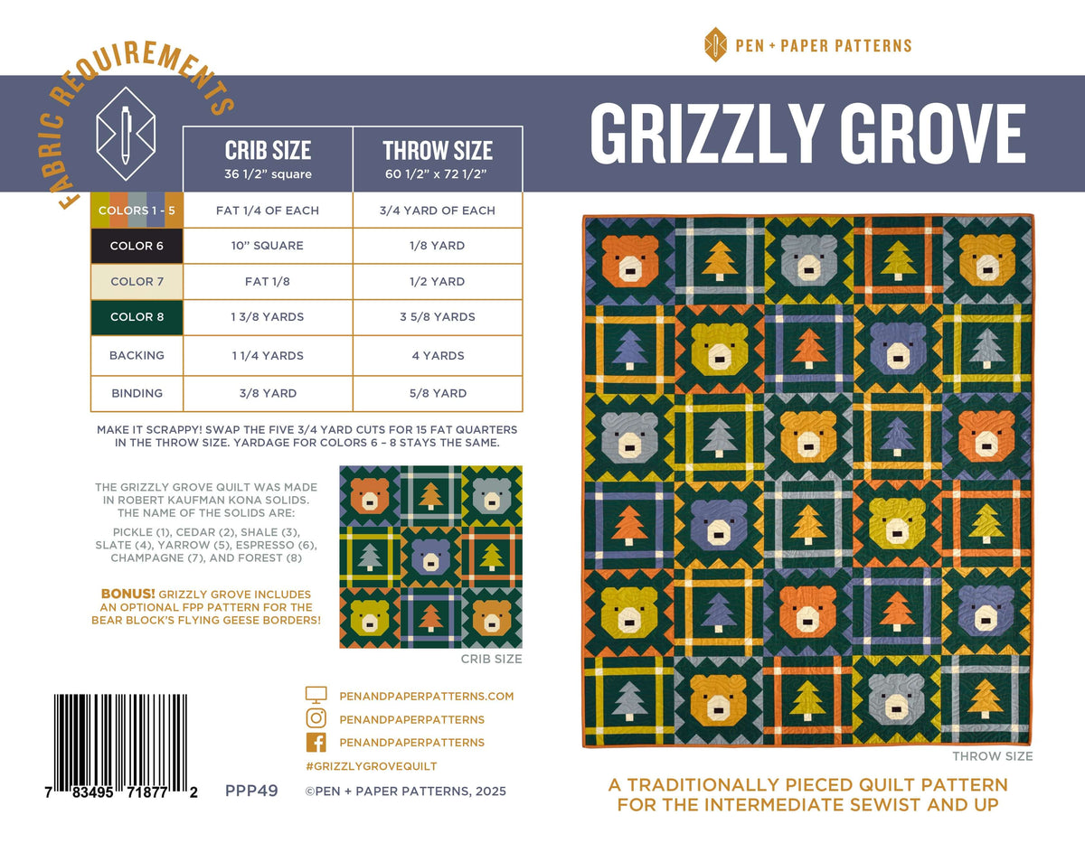 Grizzly Grove Quilt Pattern