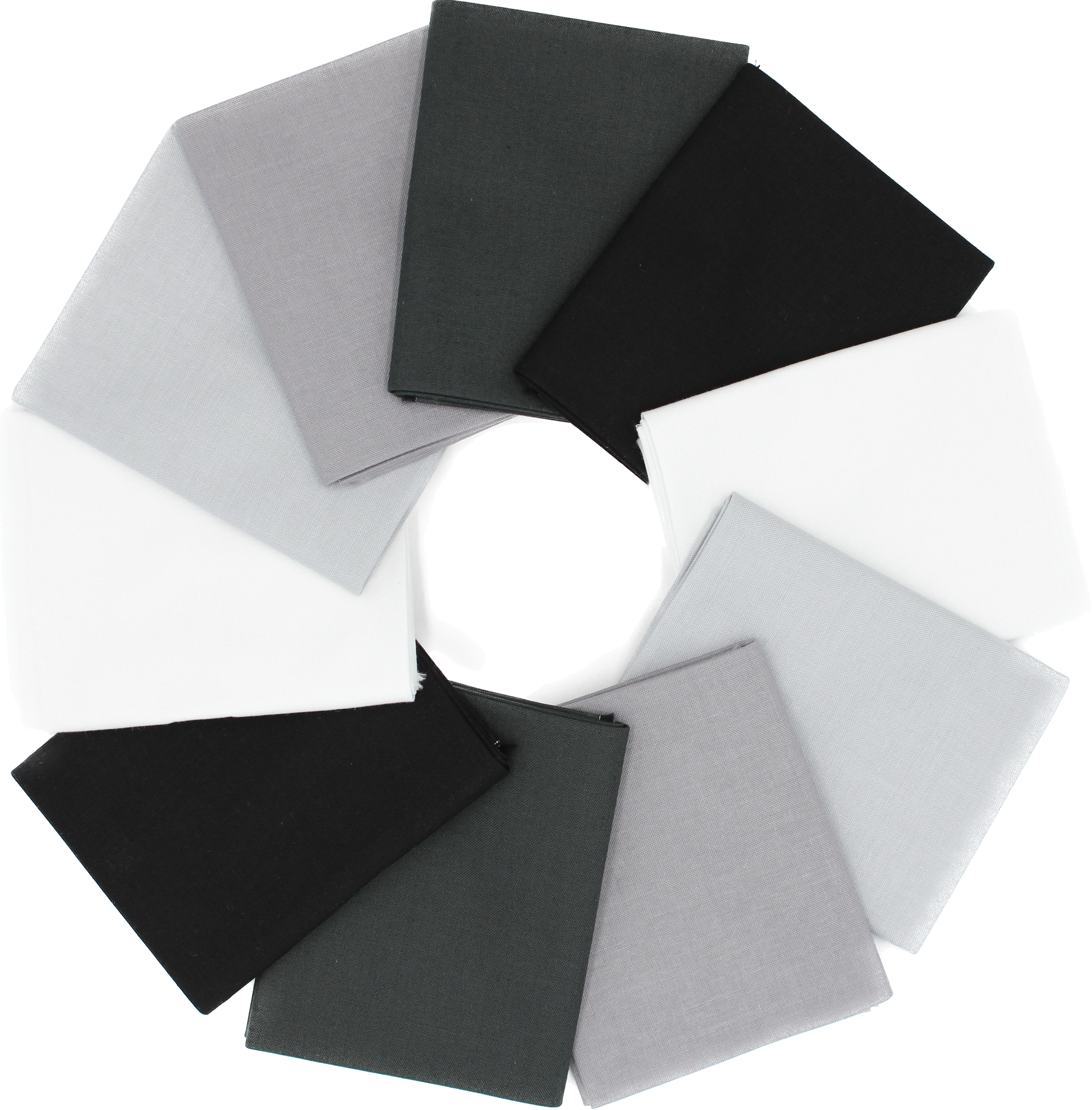 Supreme Solids - Fat Quarter Bundle - 10 pack (White/Grey/Black)