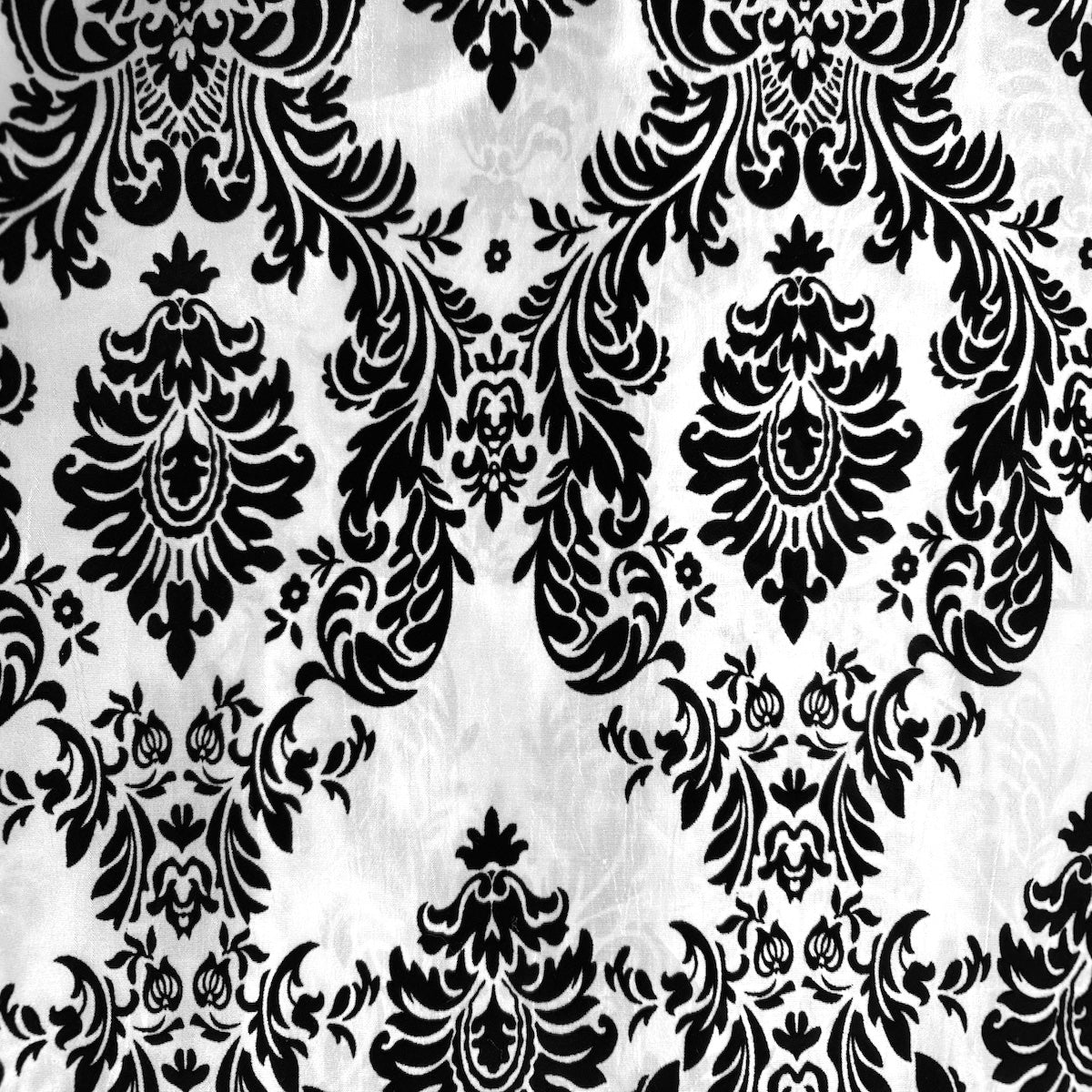 Damask Flocked Taffeta Fabric