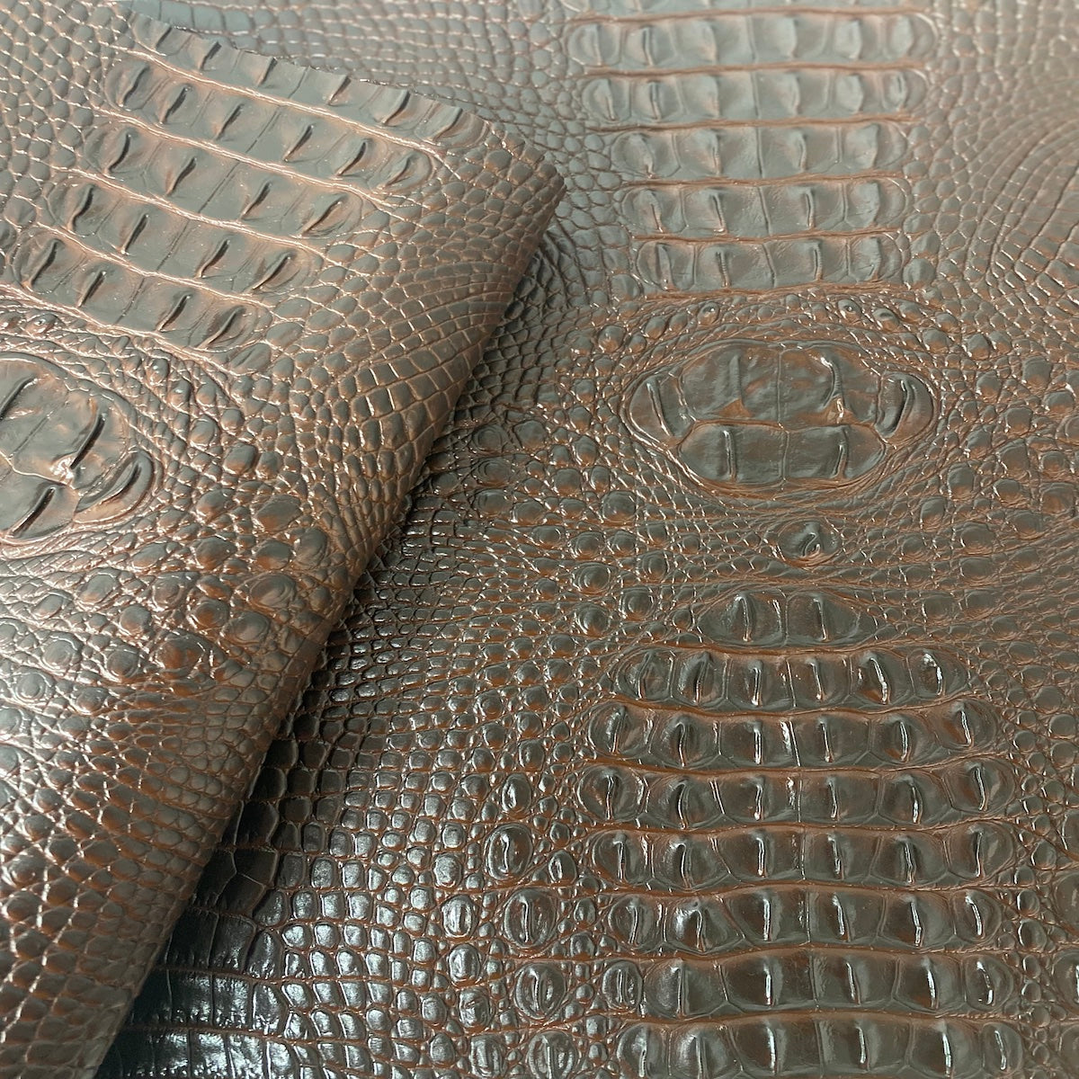 Amazon 3D Embossed Gator Faux Leather Vinyl Fabric