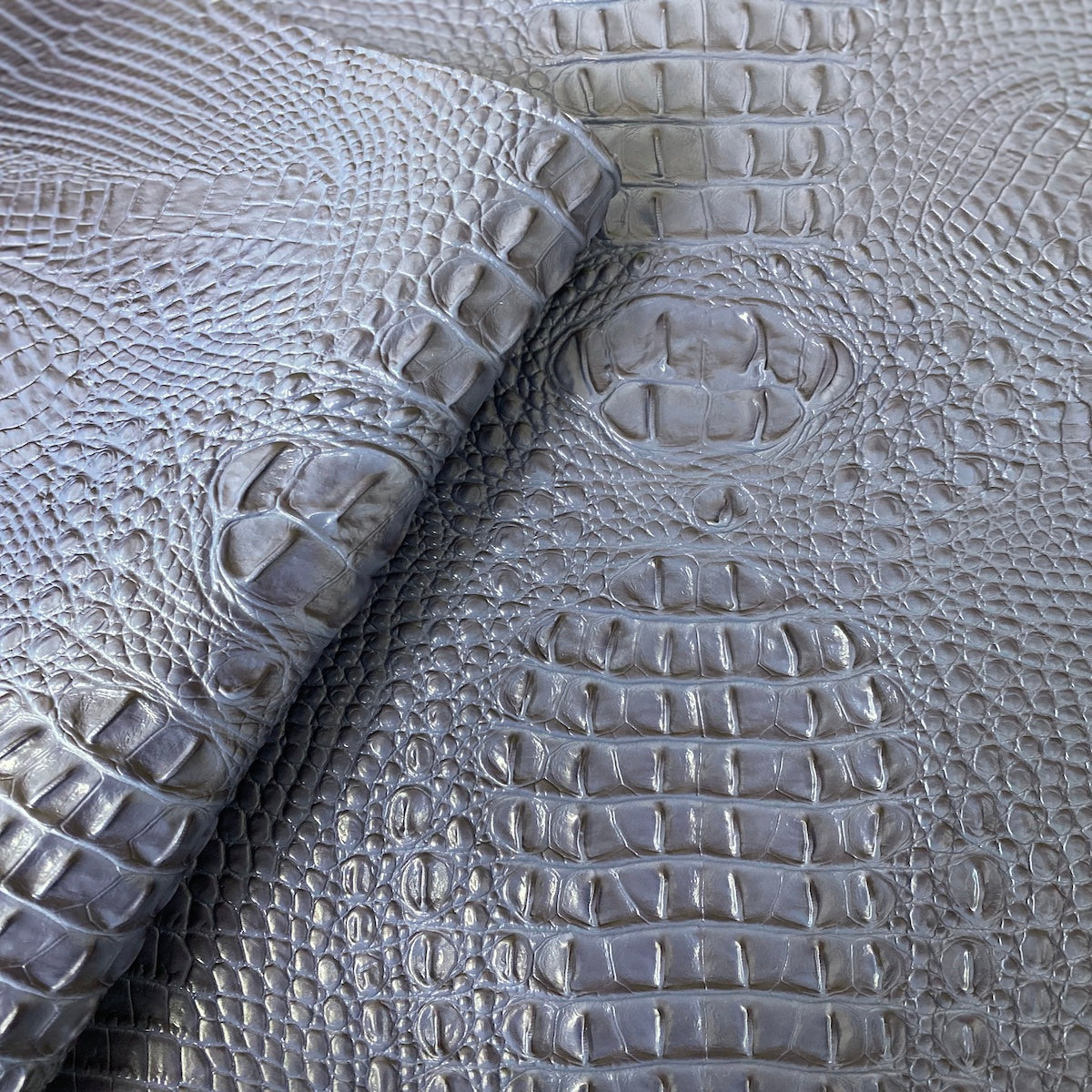 Amazon 3D Embossed Gator Faux Leather Vinyl Fabric