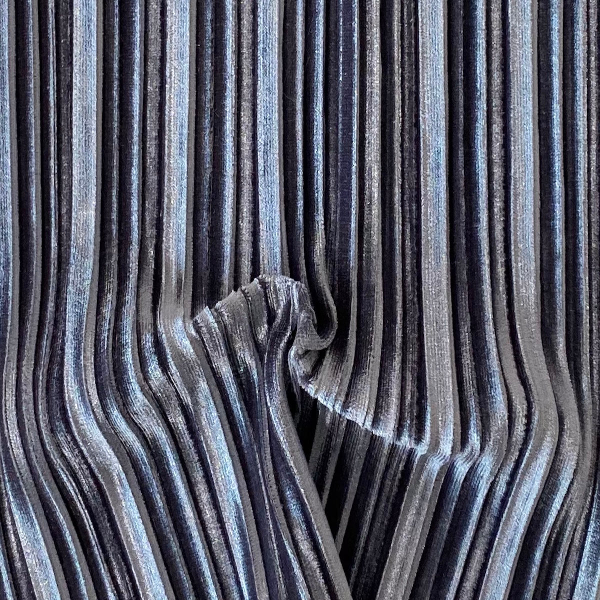 Pleated Stretch Velvet Spandex Fabric
