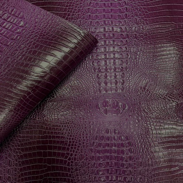 Amazon 3D Embossed Gator Faux Leather Vinyl Fabric