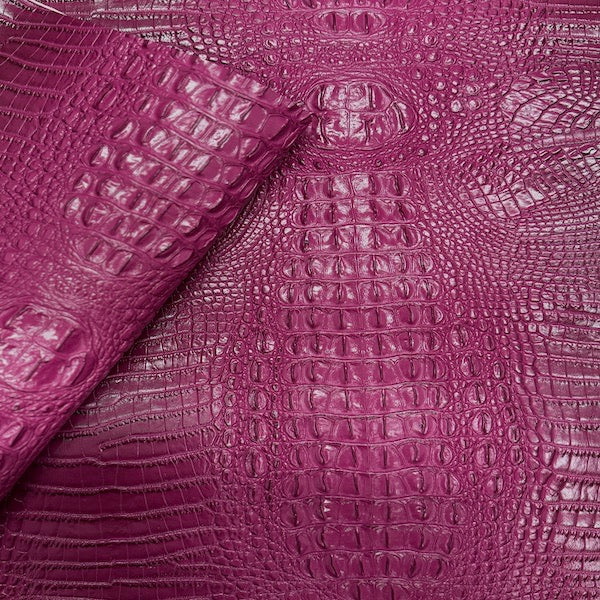 Amazon 3D Embossed Gator Faux Leather Vinyl Fabric