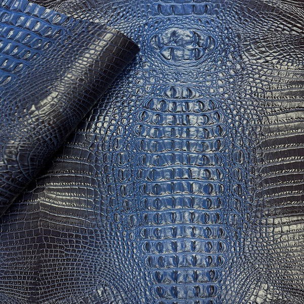 Amazon 3D Embossed Gator Faux Leather Vinyl Fabric