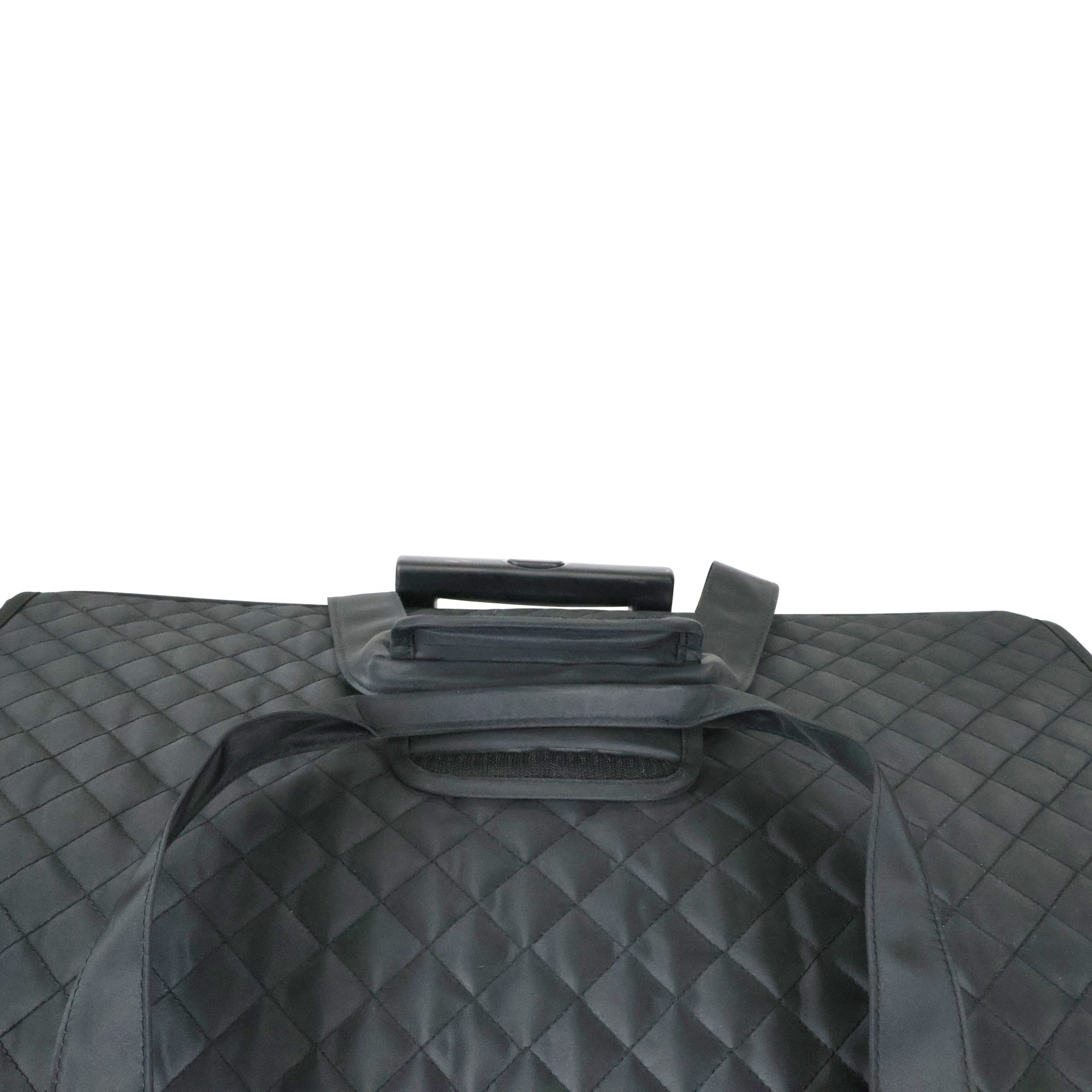 Everything Mary XXL 4 Wheel Collapsible Rolling Sewing Machine Storage Case, Black Quilted