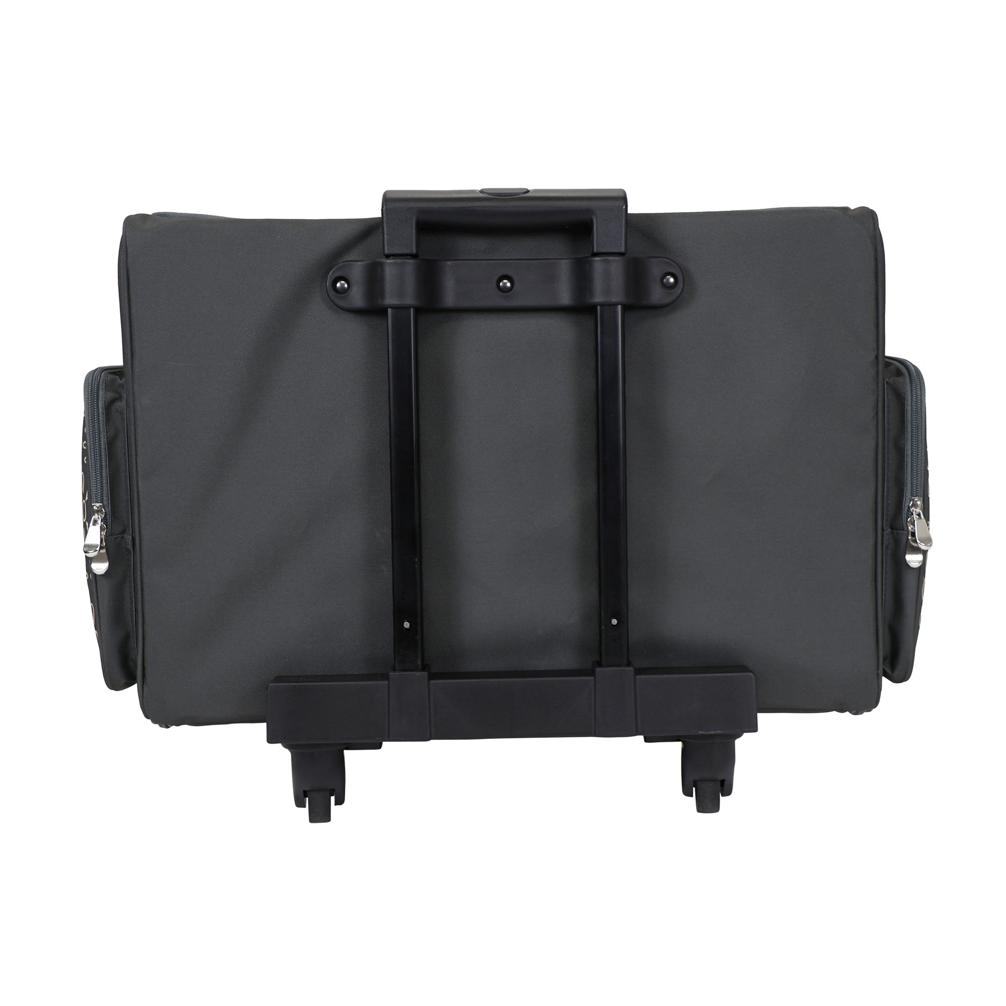 Everything Mary Flat Top XL 4 Wheel Collapsible Rolling Sewing Machine Storage Case, Tan Floral