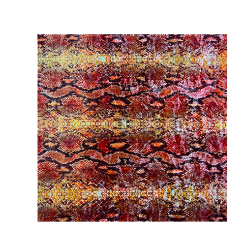 Snakeskin Printed Stretch Velvet Spandex Fabric