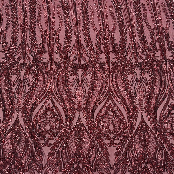 Anault Damask Stretch Sequins Fabric