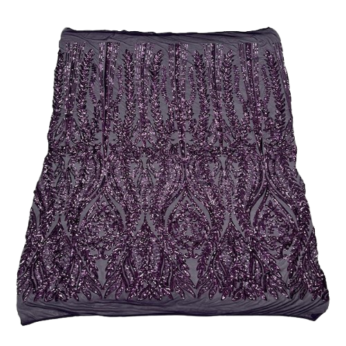 Anault Damask Stretch Sequins Fabric