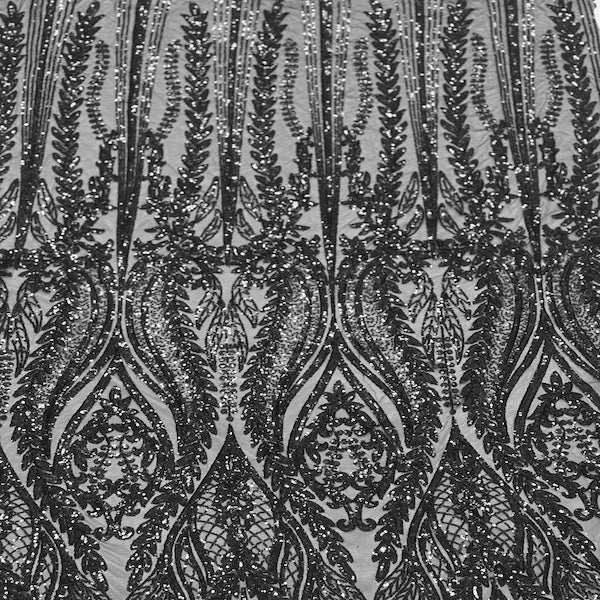 Anault Damask Stretch Sequins Fabric
