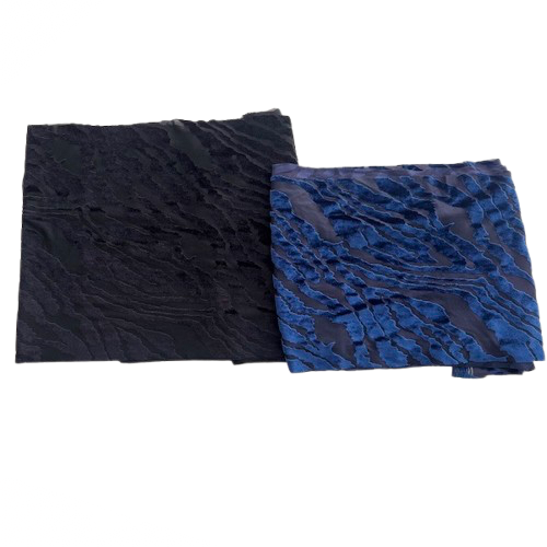 Zebra Print Burnout Stretch Velvet Fabric