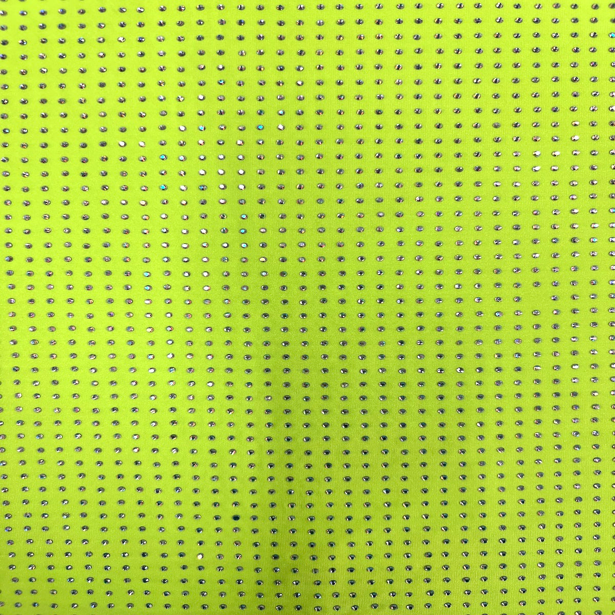 Iridescent AB Rhinestone Spandex Fabric