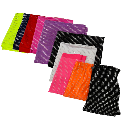 Iridescent AB Rhinestone Spandex Fabric