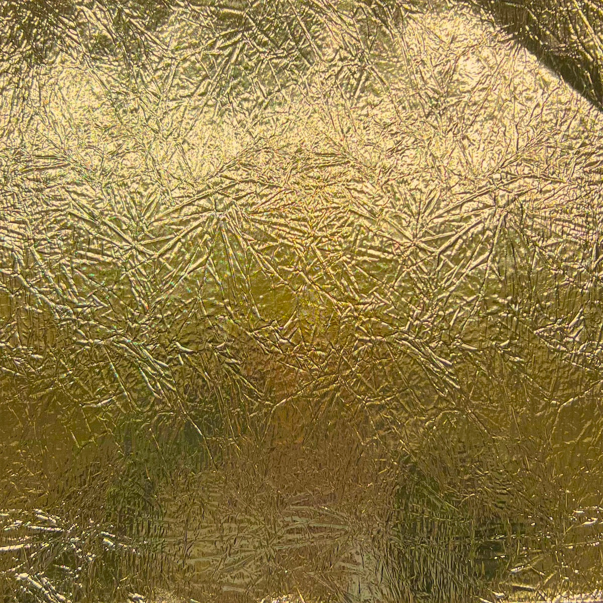 Crushed Distressed Foil Chrome Mirror Reflective Vinyl Fabric