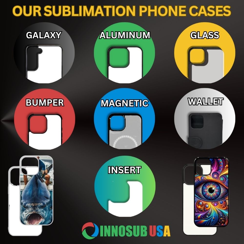 Sublimation Blanks 2D Bumper Anti-Shock Case for iPhone 15/16 Series - With White Glossy Aluminum Insert
