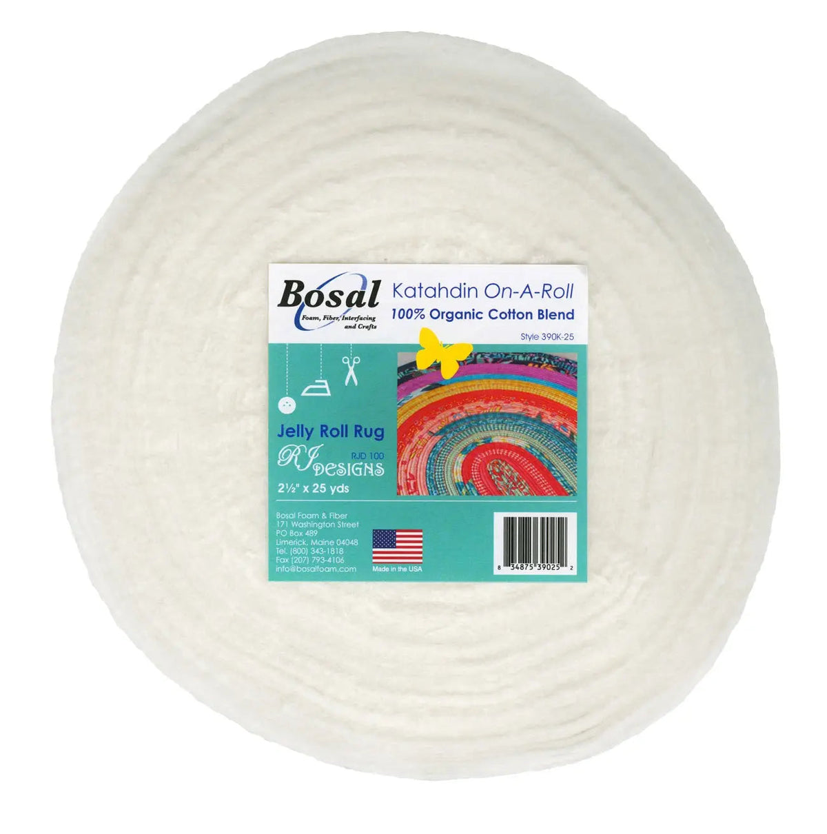 Bosal Katahdin Summer Cotton Batting Roll 2.5 in x 25 yd