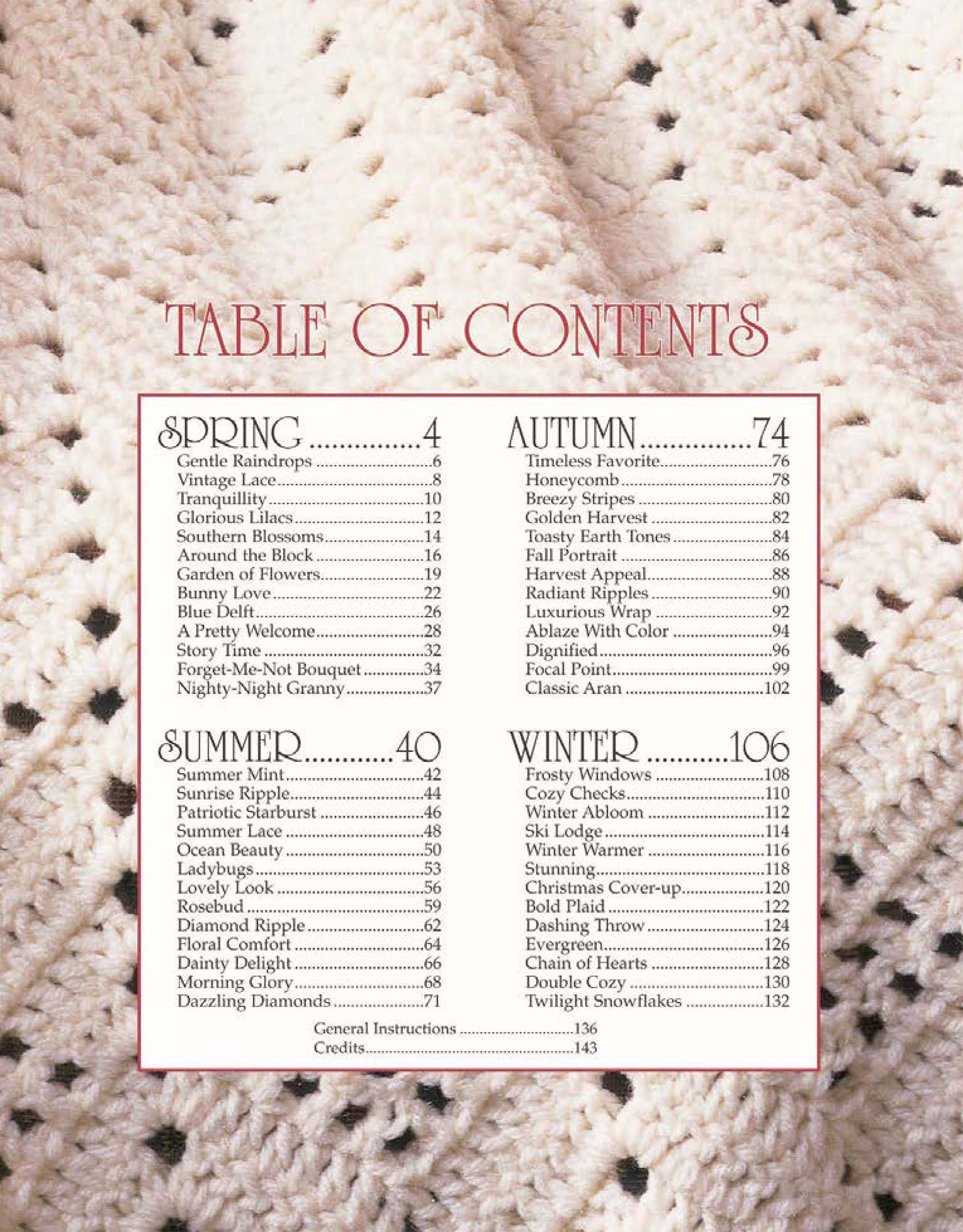 Afghans for All Seasons Crochet Book 2