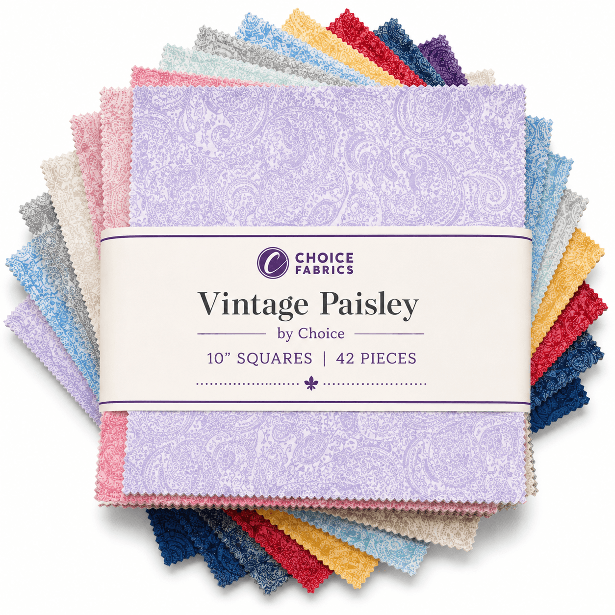 Vintage Paisley by Choice - 10" Squares (42 Cuts)