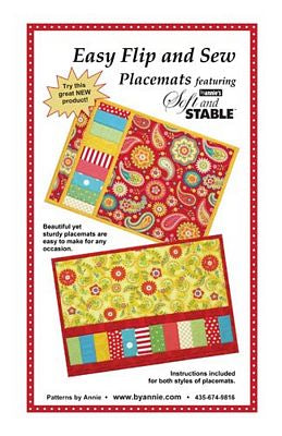 Easy Flip and Sew Placemats Sewing Pattern