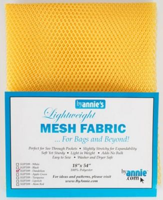 Lightweight Mesh Fabric, Dandelion, 18" x 54"