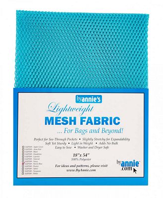 Lightweight Mesh Fabric, Parrot Blue, 18" x 54"